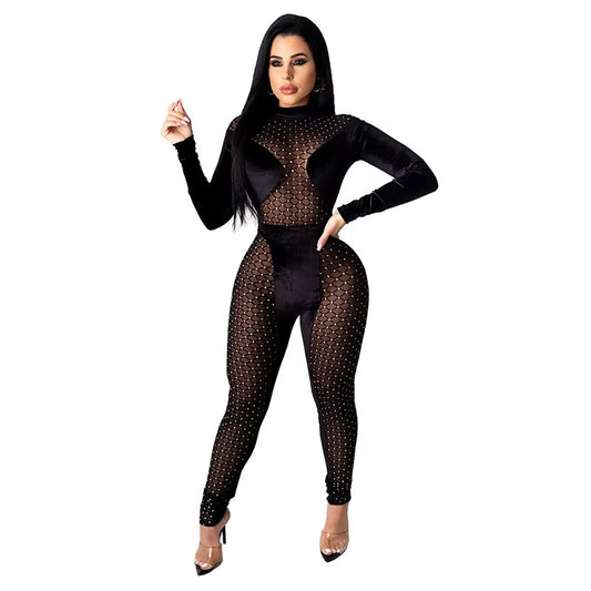 Black Velvet Jumpsuit