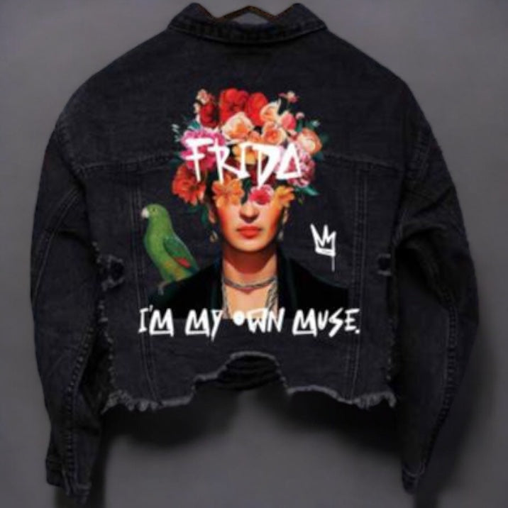 Frida Kahlo Muse Jean Jacket